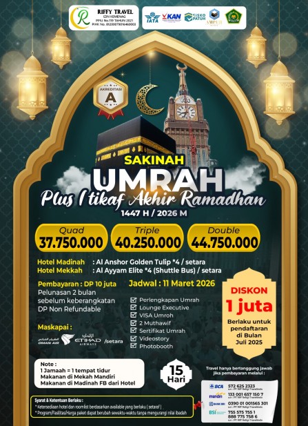 UMRAH PLUS I'TIKAF AKHIR RAMADHAN SAKINAH